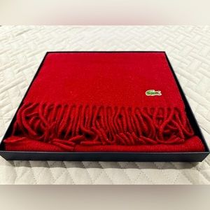 Lacoste Unisex burgundy scarf - never worn